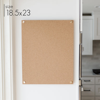 Floating Cork board, Wall Mounted with Standoffs
