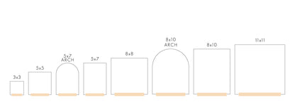 Custom Acrylic Baby Footprint Art | Cursive Style