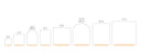 A size comparison chart for sizes 3x3 through 11x11