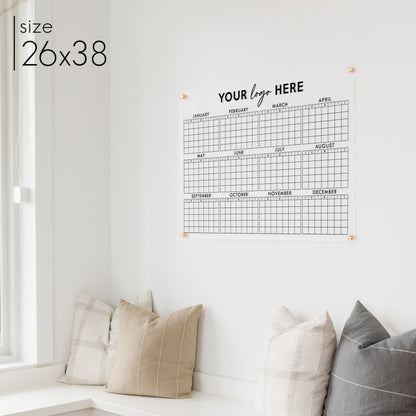 Acrylic Yearly Business Logo Calendar | Horizontal Craig