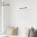 Monthly Acrylic Business Logo Calendar | Horizontal Madi
