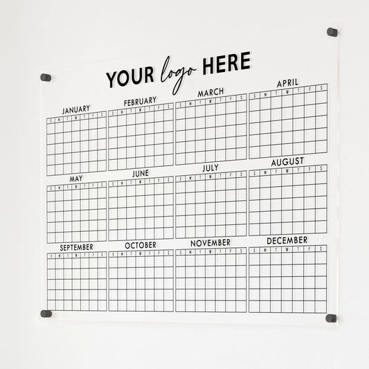 Acrylic Yearly Business Logo Calendar | Horizontal Craig