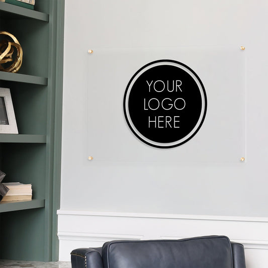 Clear Acrylic Logo Sign | Horizontal Wall