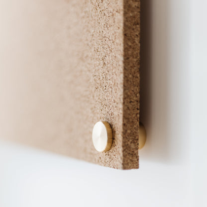 Floating Cork board, Wall Mounted with Standoffs