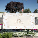 Vinyl banner in an outdoor setting