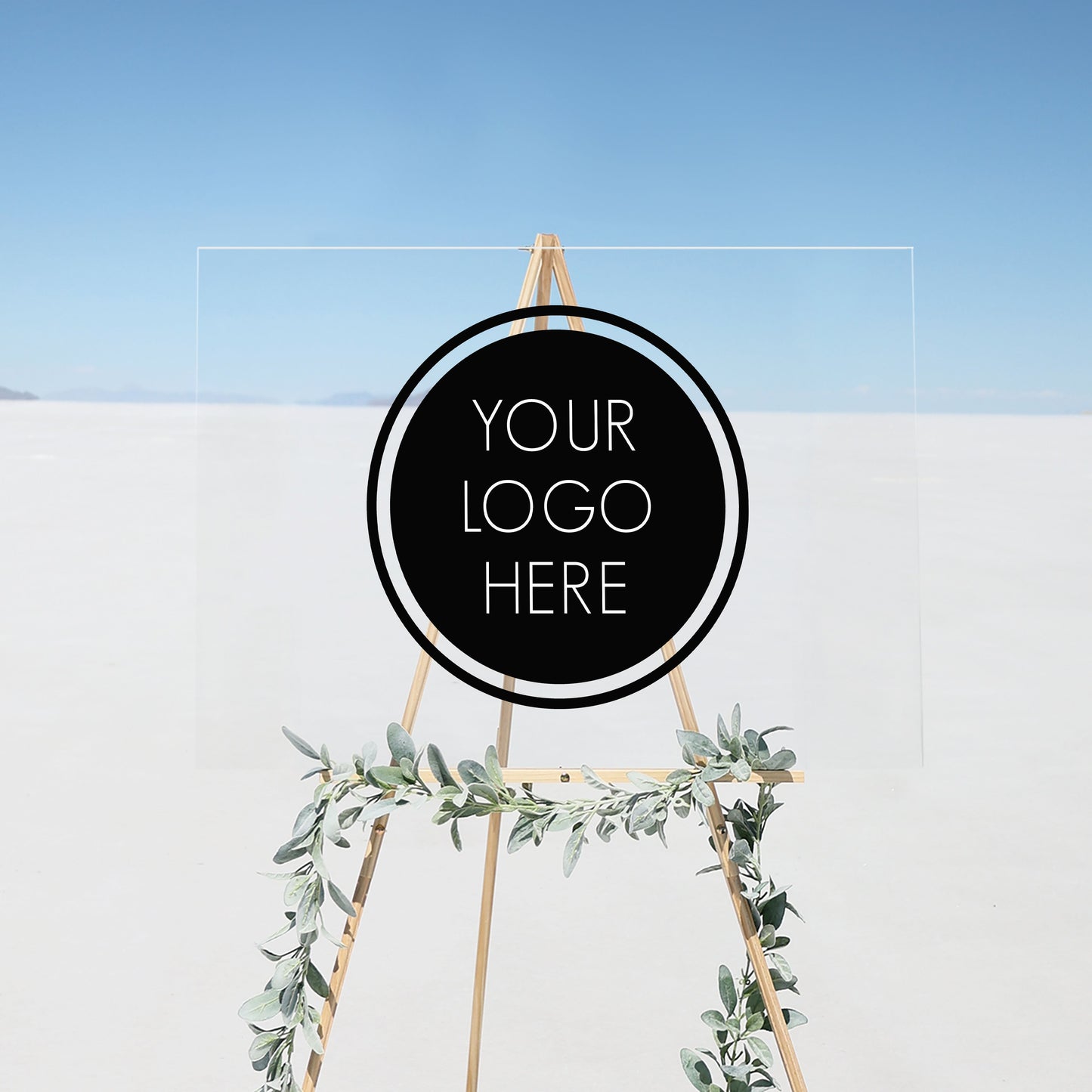 Clear Acrylic Logo Sign | Horizontal