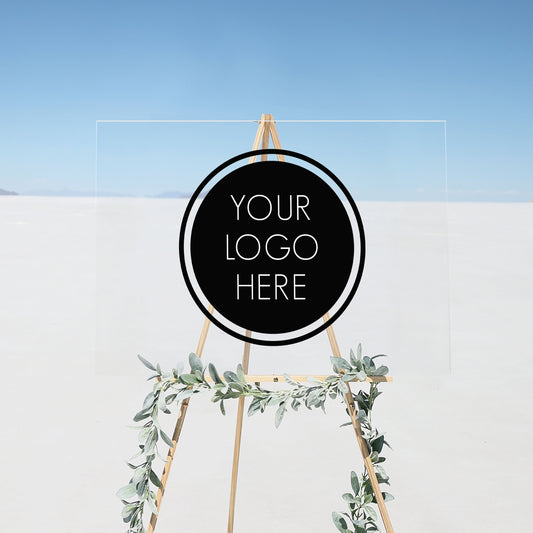 Clear Acrylic Logo Sign | Horizontal