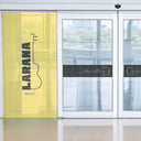 Perforated window vinyl on storeront